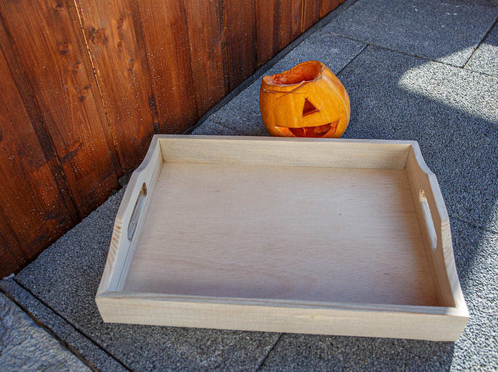 unfinished wood serving platter,anniversary gift,wood tray,large wood tray 14.5x11x1.5inch 37x28x5 cm