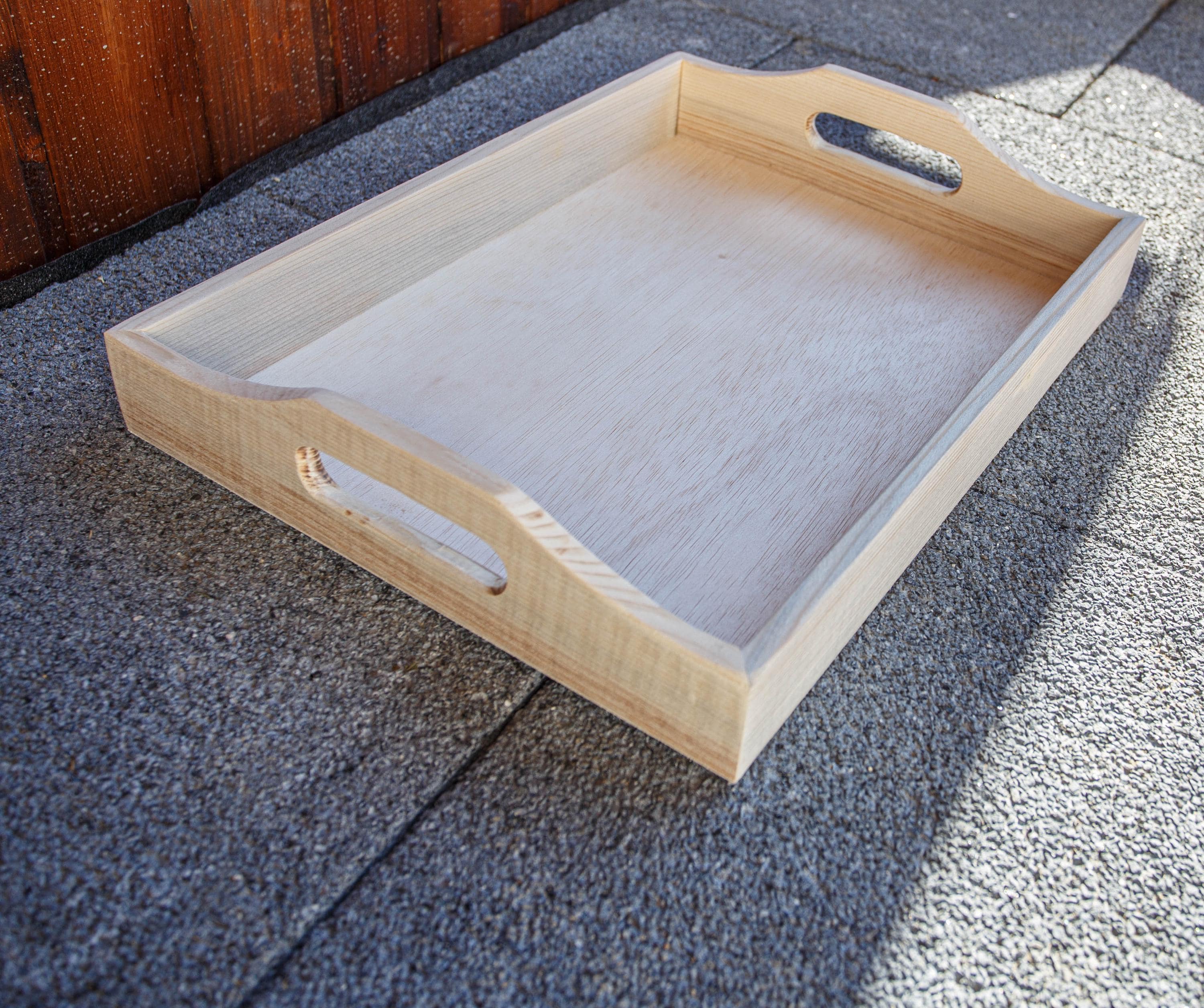 unfinished wood serving platter,anniversary gift,wood tray,large wood tray 14.5x11x1.5inch 37x28x5 cm