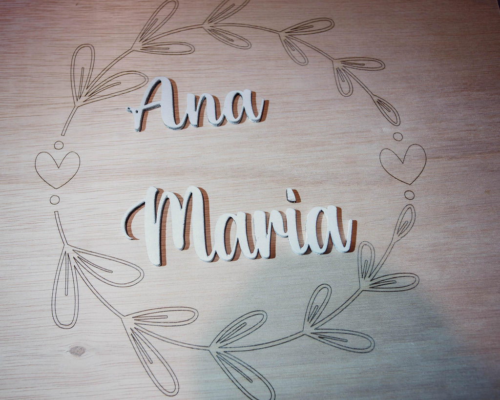 Cutie de Botez din Lemn Personalizată cu Gravură – 40 × 30 × 14 cm | Cutie Amintiri Bebeluș