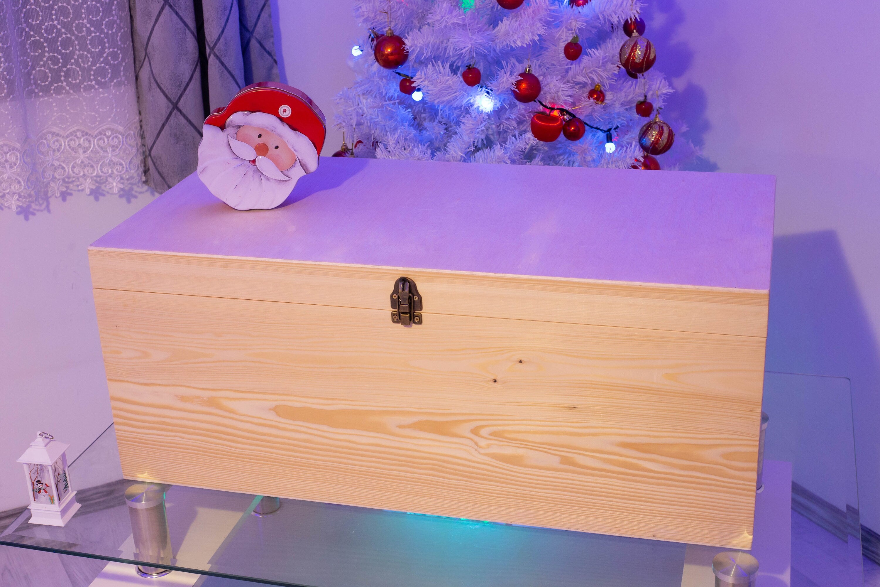 Cufăr din lemn pentru depozitarea jucăriilor – 87 × 35 × 40 cm