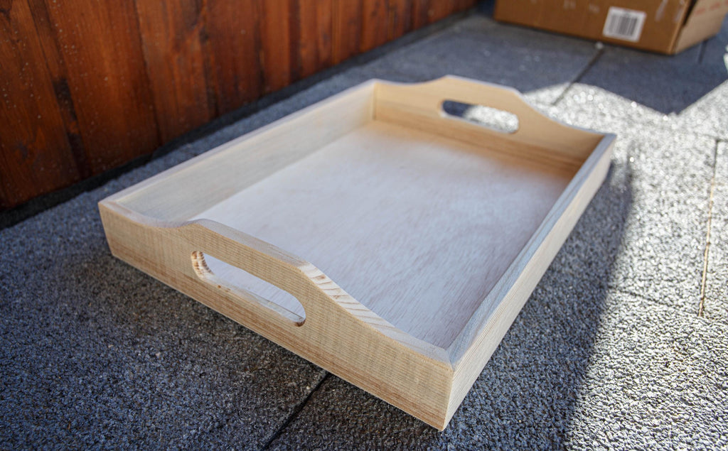 unfinished wood serving platter,anniversary gift,wood tray,large wood tray 14.5x11x1.5inch 37x28x5 cm