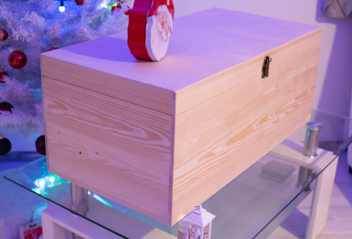 Cufăr din lemn pentru depozitarea jucăriilor – 87 × 35 × 40 cm