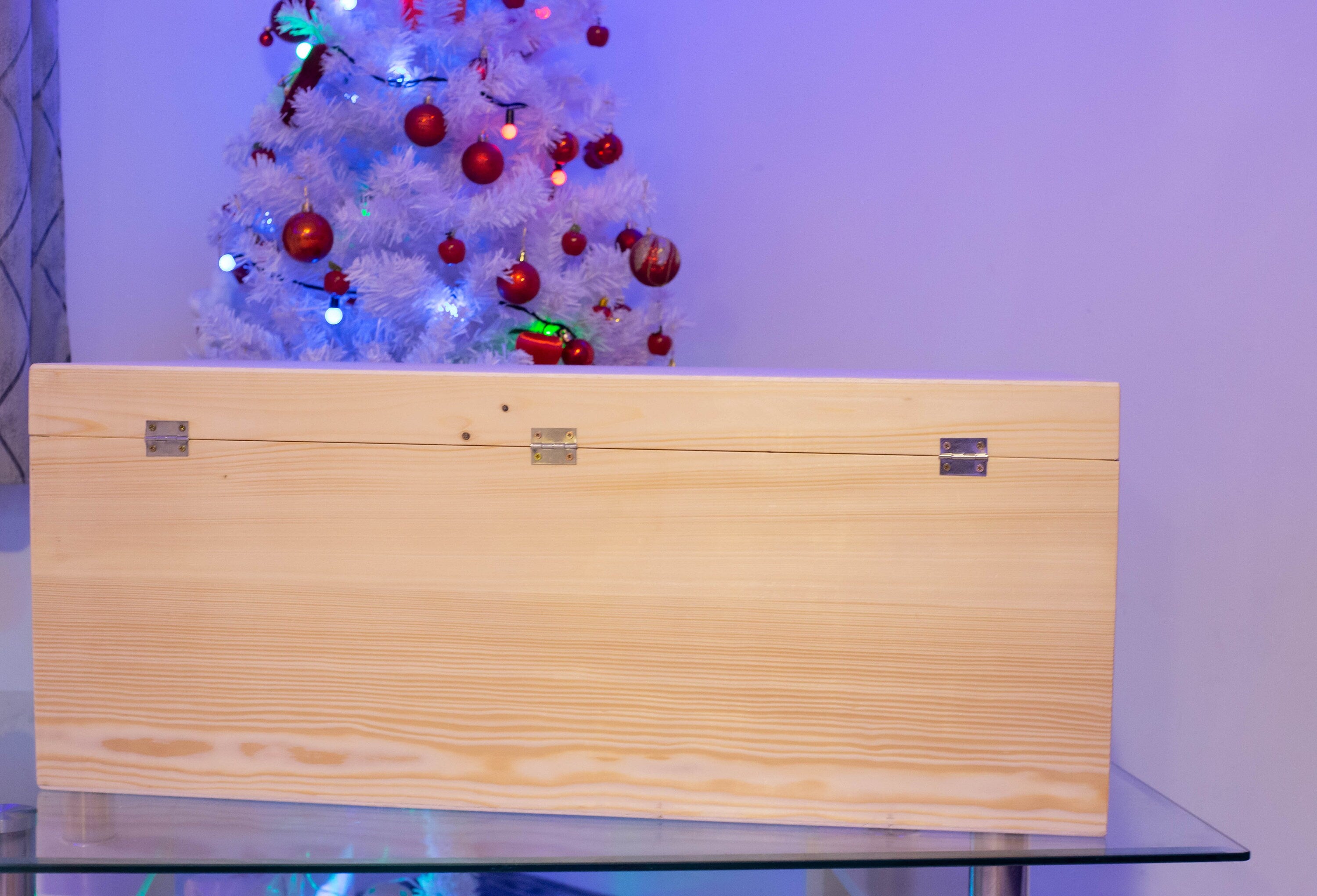 Cufăr din lemn pentru depozitarea jucăriilor – 87 × 35 × 40 cm