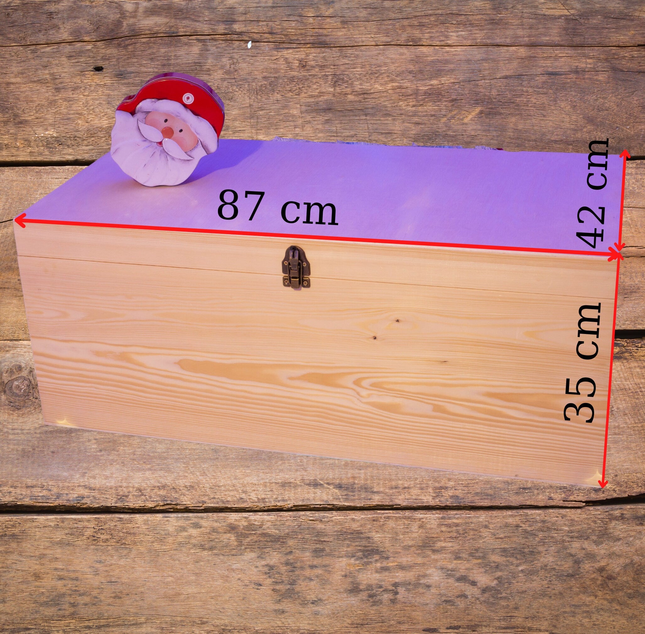 Cufăr din lemn pentru depozitarea jucăriilor – 87 × 35 × 40 cm